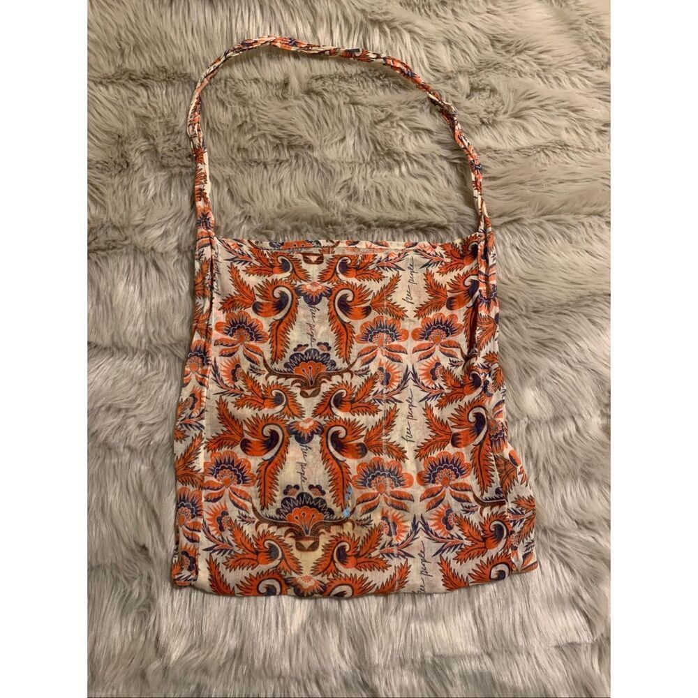 Vibrant floral design free people summer tote